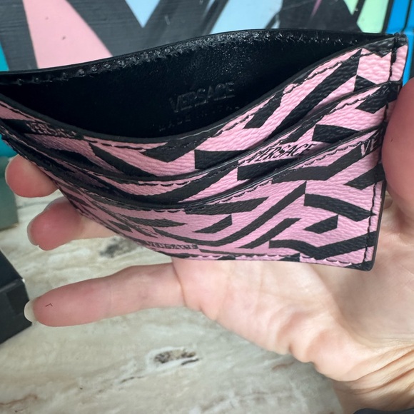 Versace Pink and Black Card Holder - Picture 12 of 12